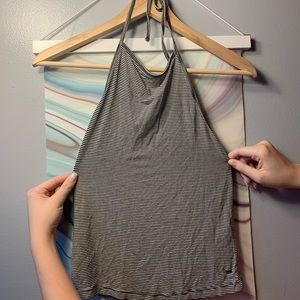 american eagle striped halter top